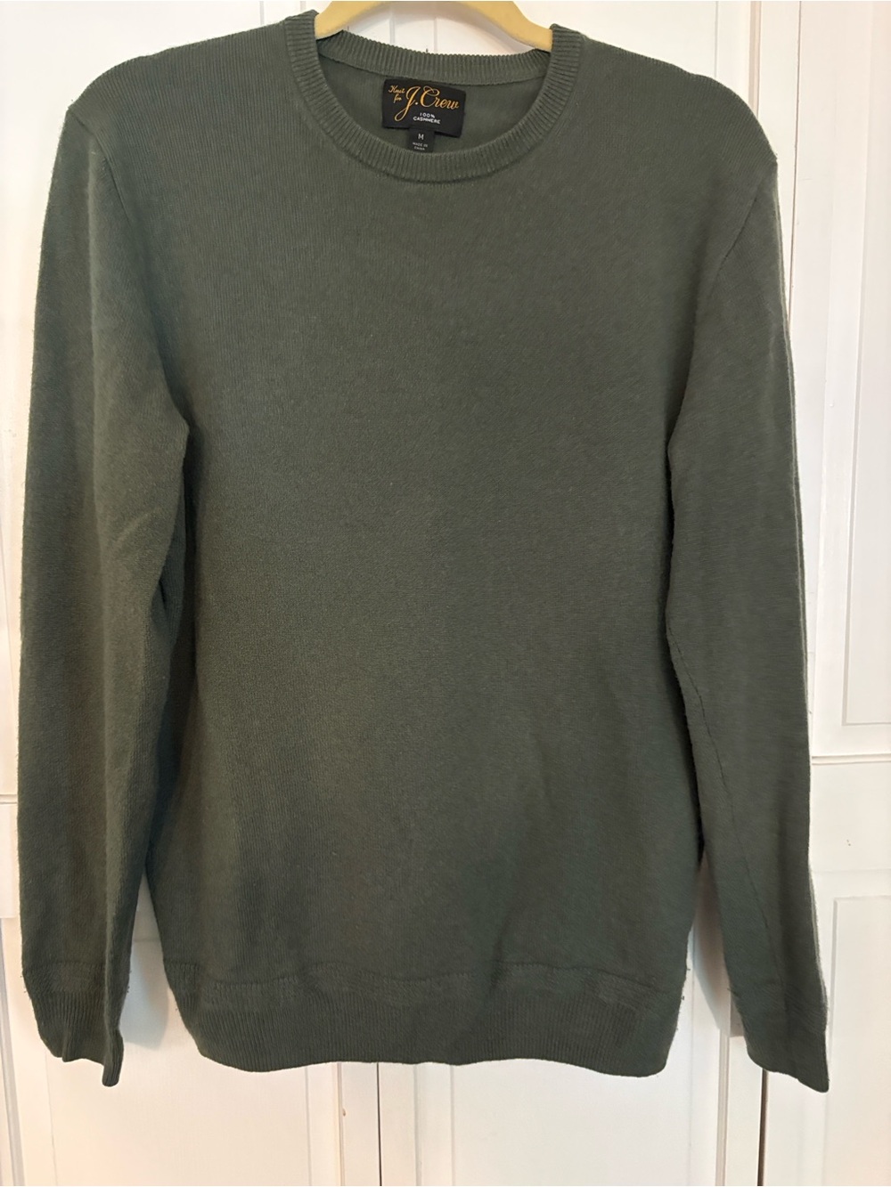 J. Crew Men's Crewneck Sweater in Olive